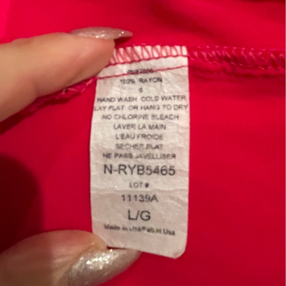 Elan orange and fushia long beachwear maxi dress. Size L - Picture 4 of 4